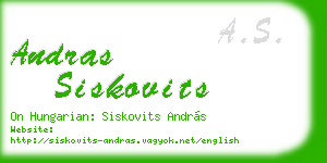 andras siskovits business card